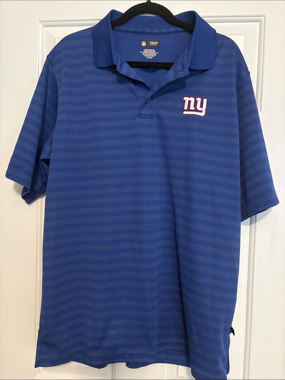 NFL Men’s Polo Shirt - Royal Blue with NY Logo